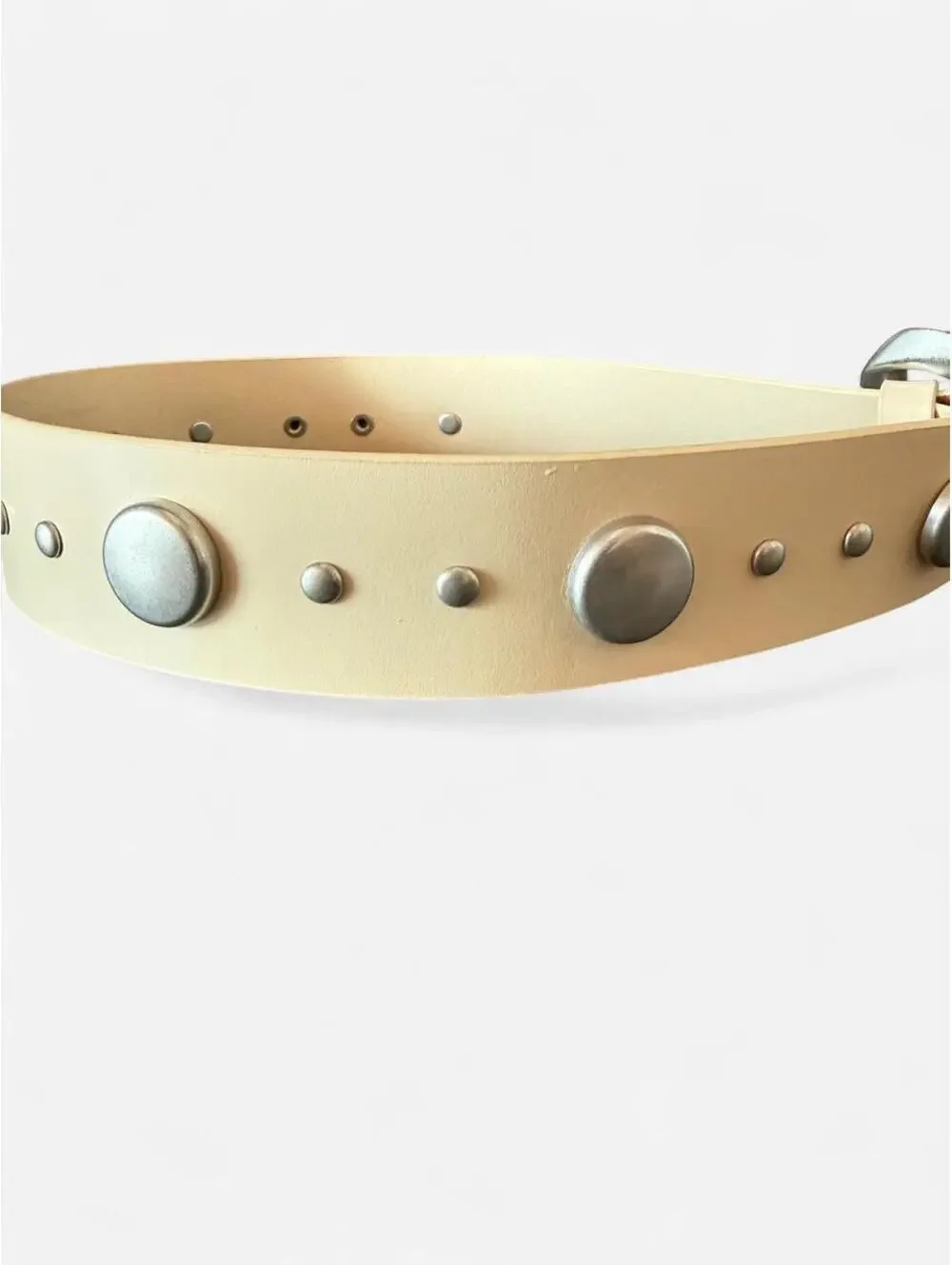 Anthropologie Women's Cream and Gold Belt